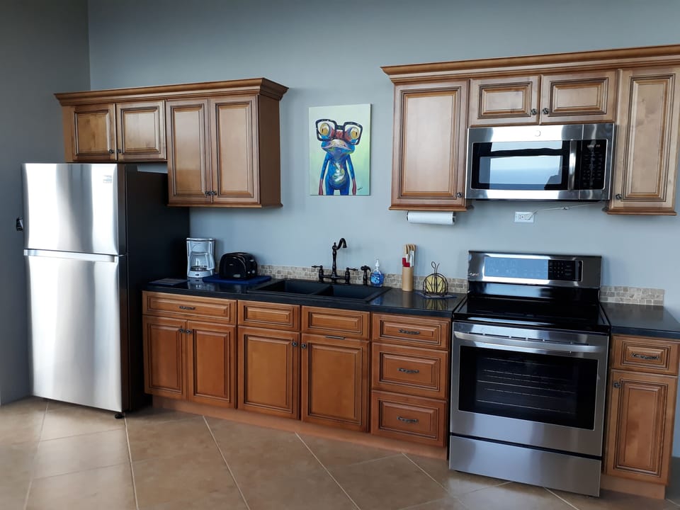 Fully stocked basic kitchen with appliances