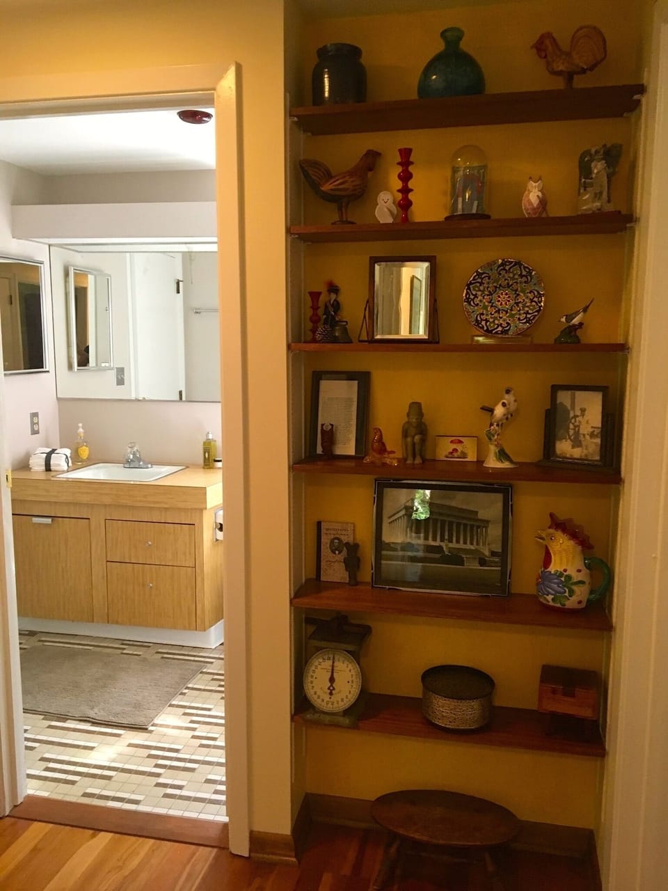 Hallway and master bath
