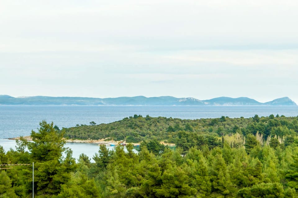 View of the beautiful bay in the distance