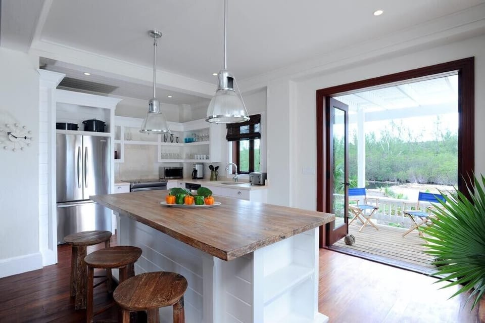 Kitchen with Ocean Views.