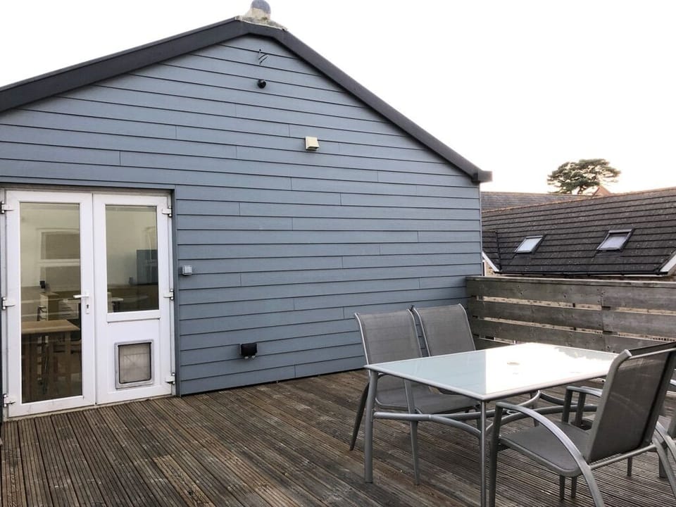 Large Secure roof terrace leading off of the main living area. 