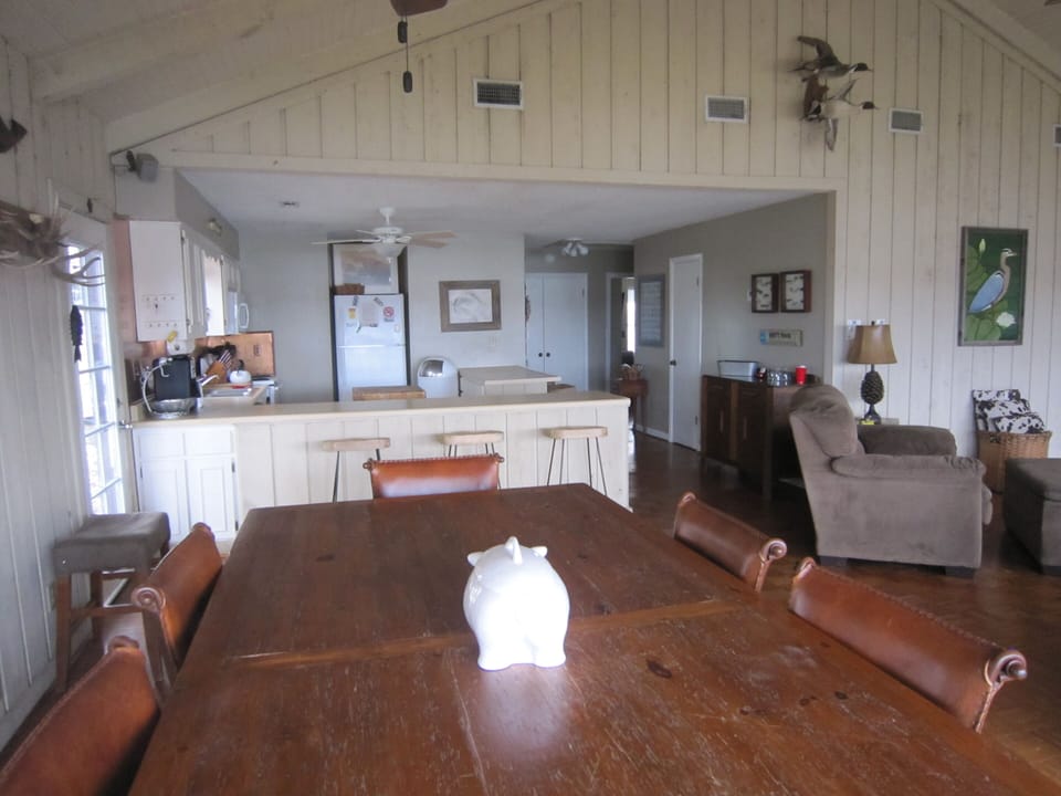 Kitchen open to dinning room and living room