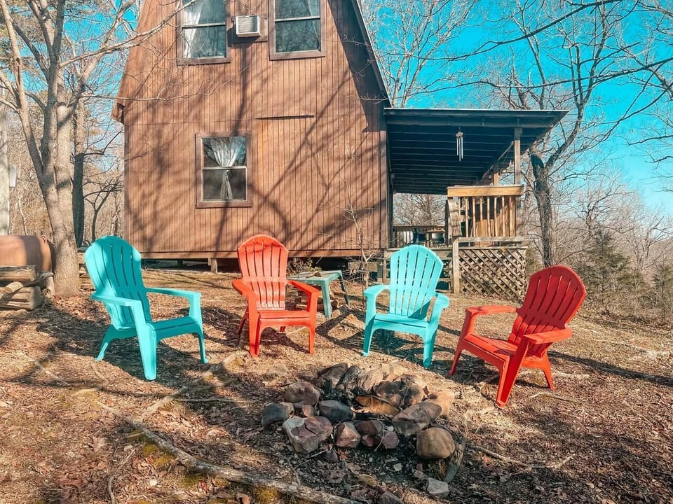 Private firepit (view of large deck in background)