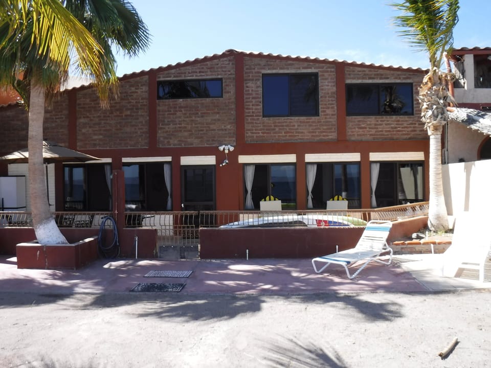 view of the house from the beach