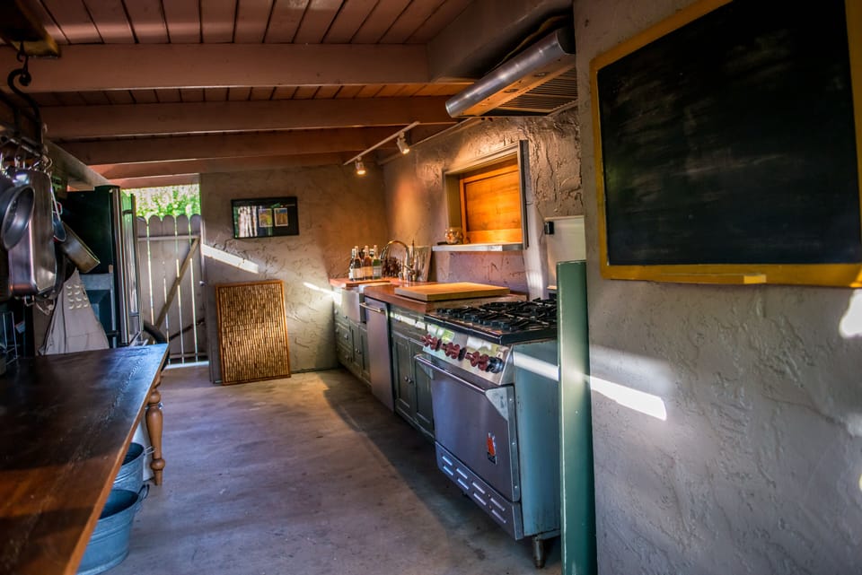 Outdoor kitchen can also be used by loft guests
