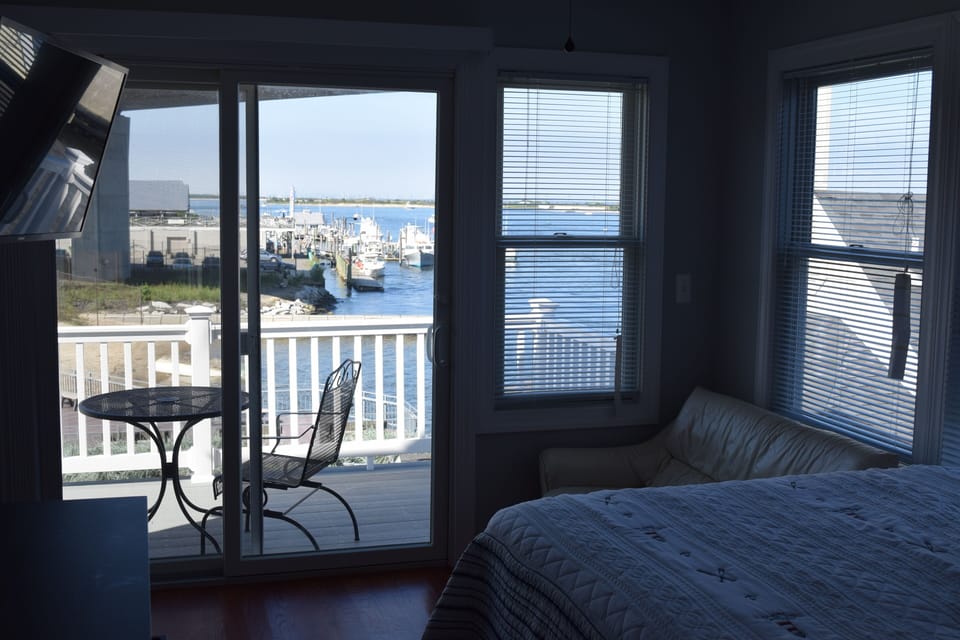 View of second floor deck from bedroom #1