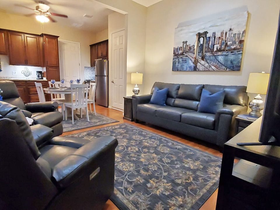 Couch & 2 electric recliners, 55" ROKU TV