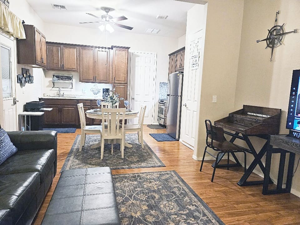 Private entrance with private side Grill n Chill patio, + backyard lounge!
