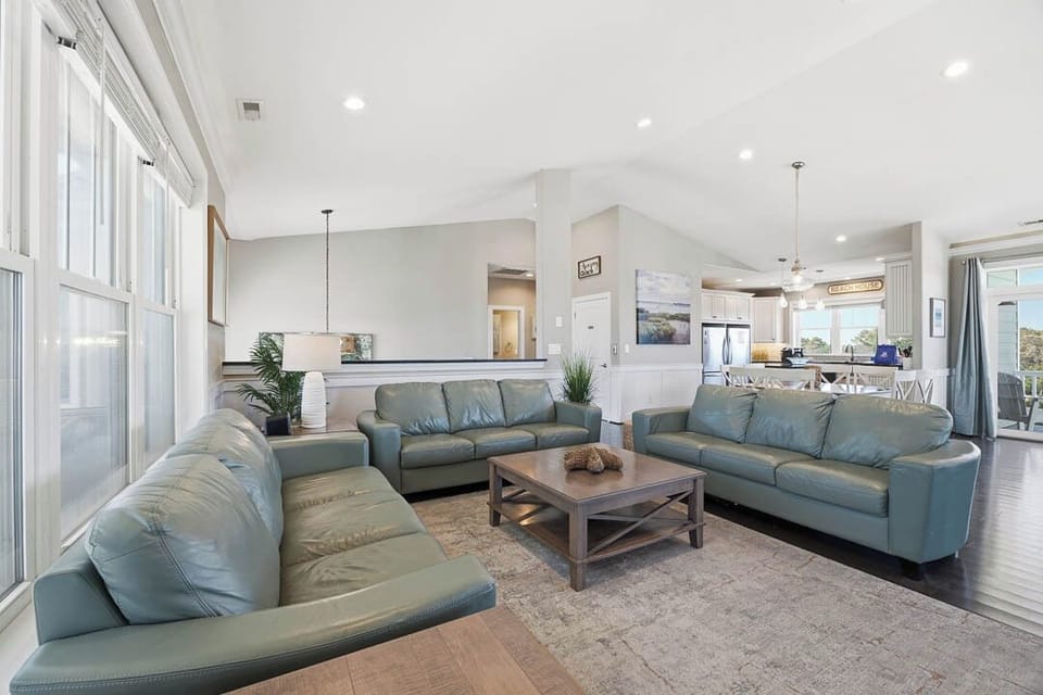 Top-Level Living Room with Deck Access