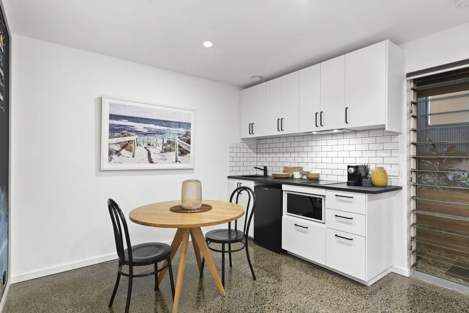 Kitchenette with induction hob