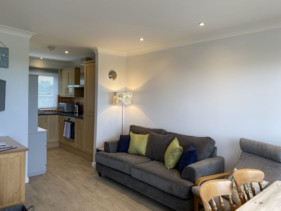 Open plan living, dining and kitchen