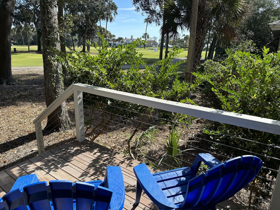 View of Cougar Point golf course from the deck.