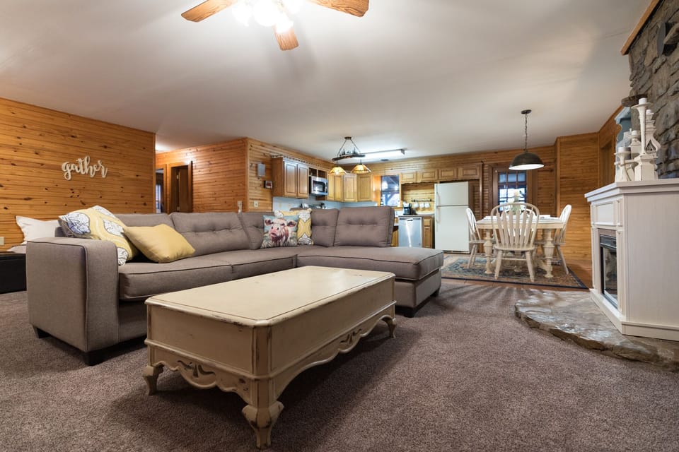 The main level living area is super comfy!