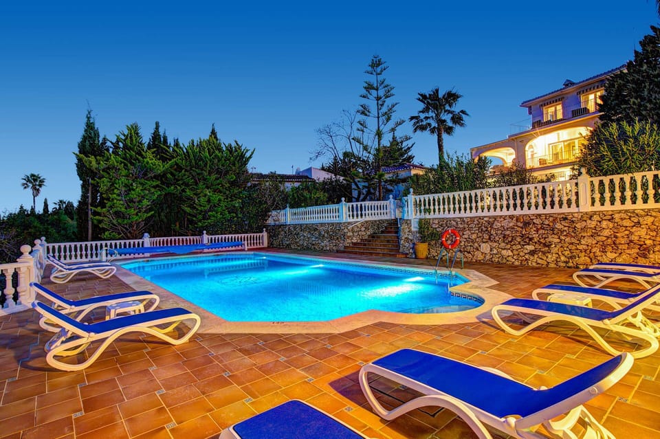 Pool & villa night shot