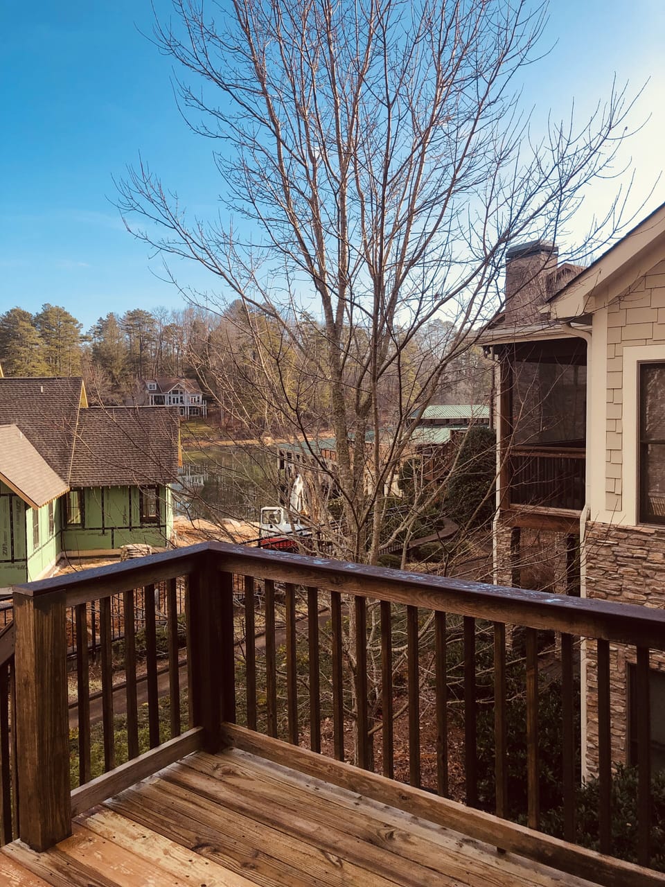 View of lake from porch on Main floor