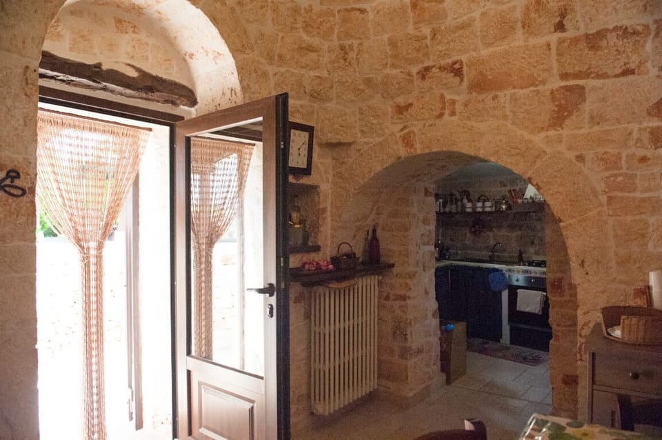 The entrance in the trulli