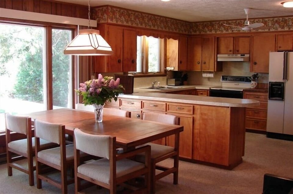 Dining room and kitchen