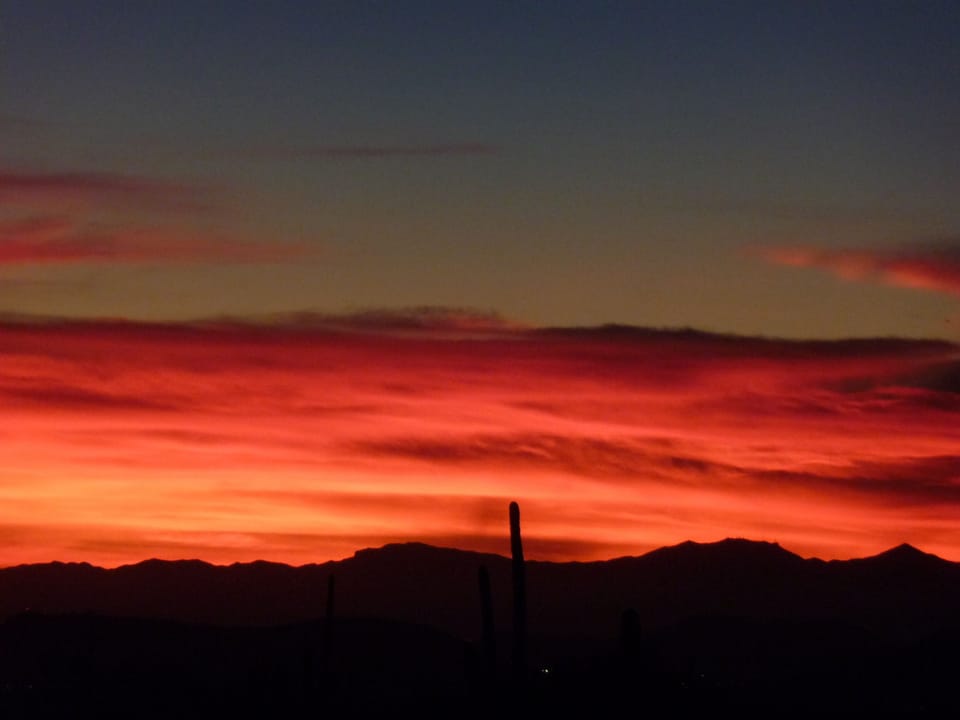 View of Sunset from your Casita (Imagine ending your day on our patio...)