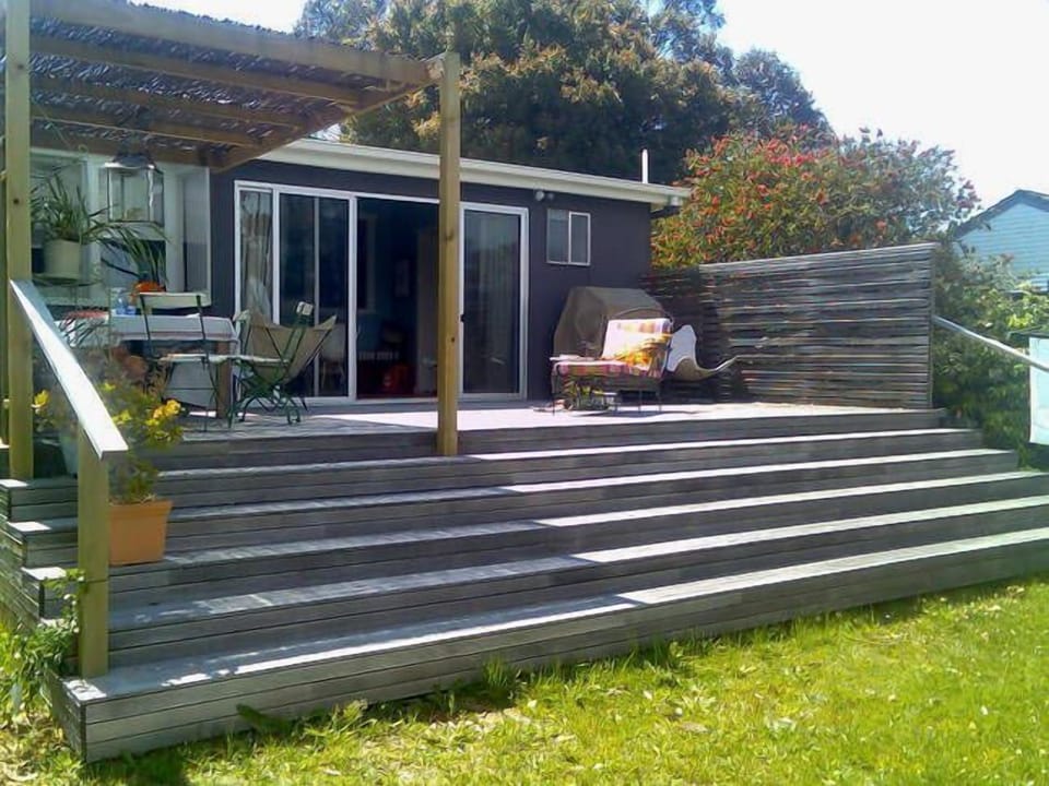 Lake view deck and BBQ
