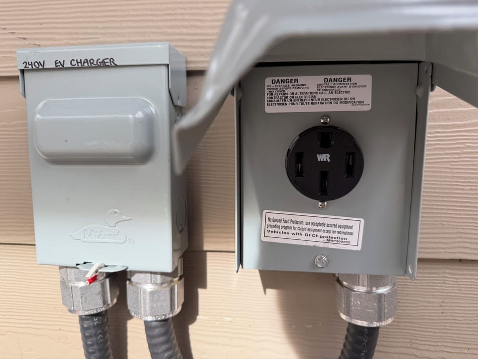 EV charge point provided, bring your cable & adapter