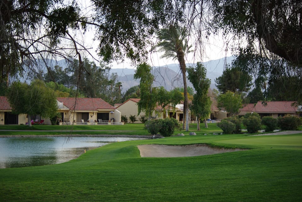 Golf course and mountain views