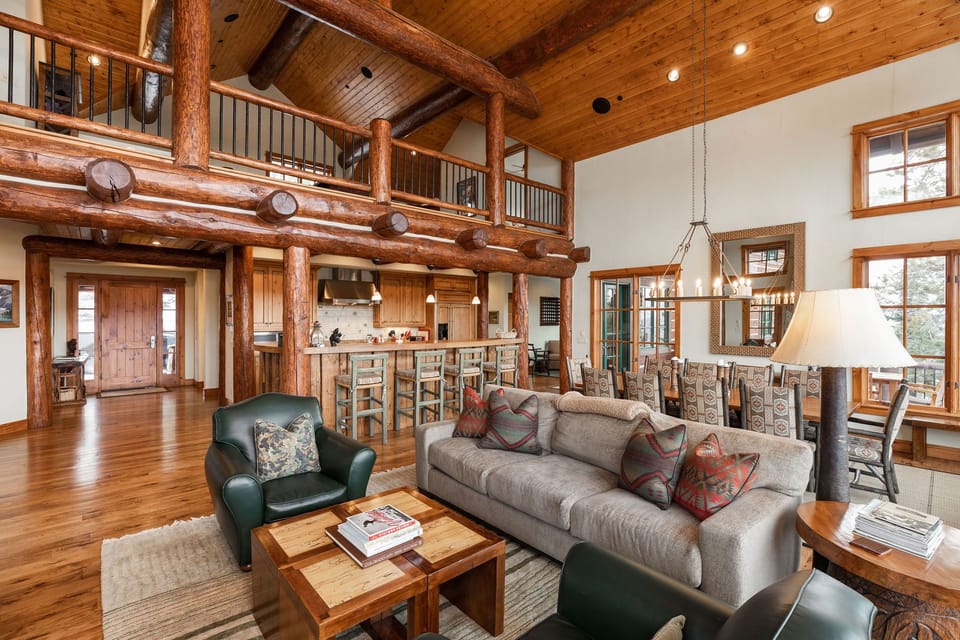 The great room, dining room and open kitchen allow everyone to gather together.