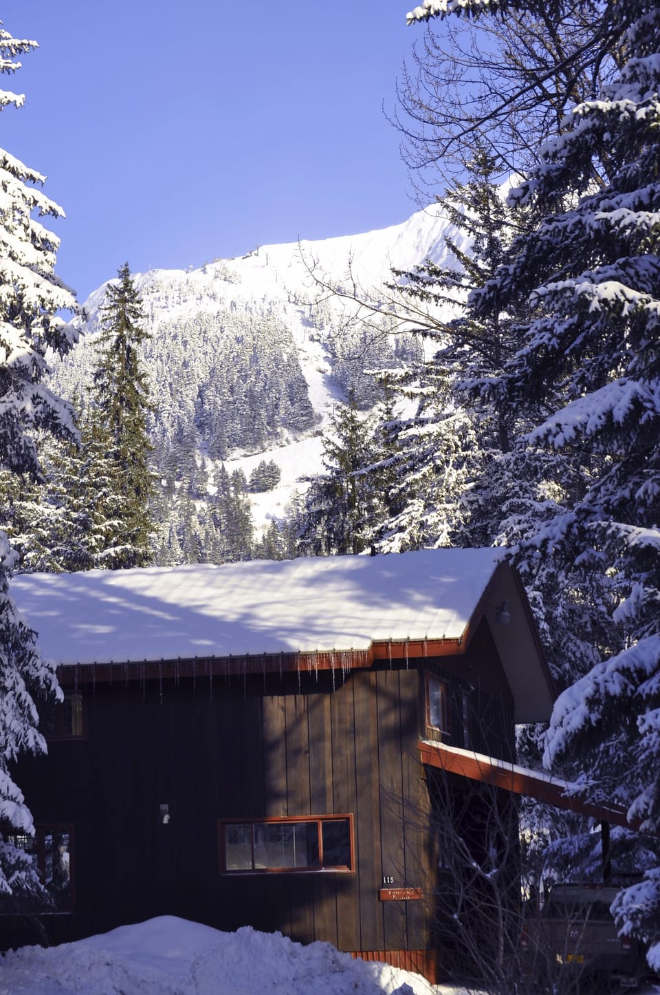 Winter view of Mountain from lodge