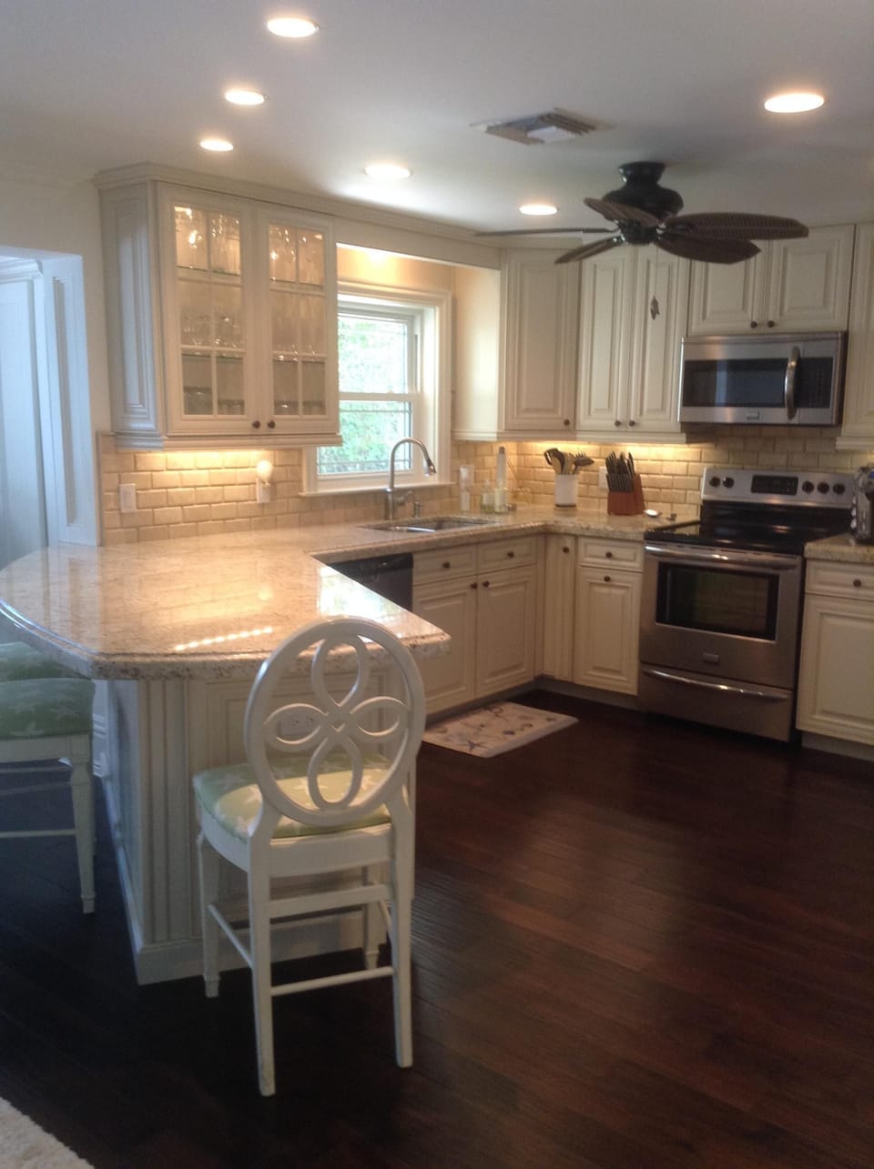 Brand new butterscotch glaze cabinetry stainless appliances granite countertop