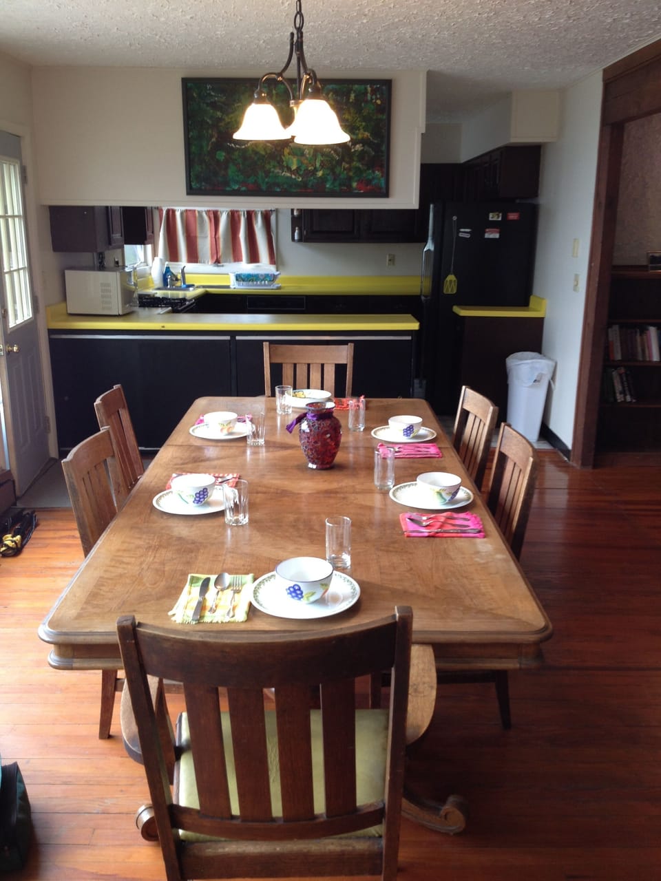 The dining room and kitchen are ideal for simple meals or gourmet dinners.