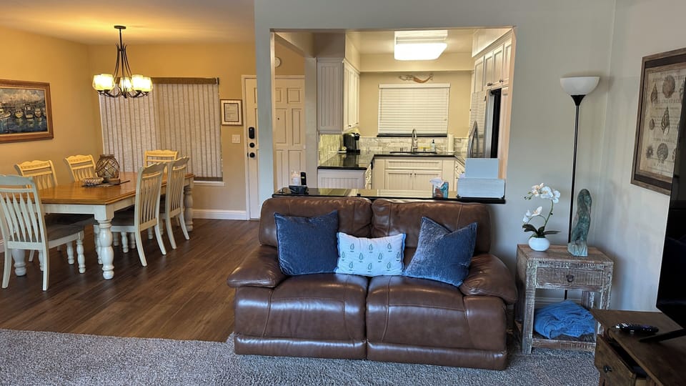 Additional view of second powered Recliner Sofa with kitchen and dining area