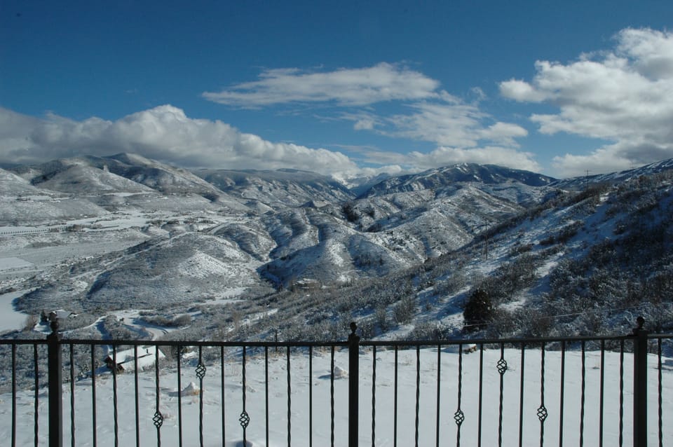 Views. Views. Views. From our deck in winter.