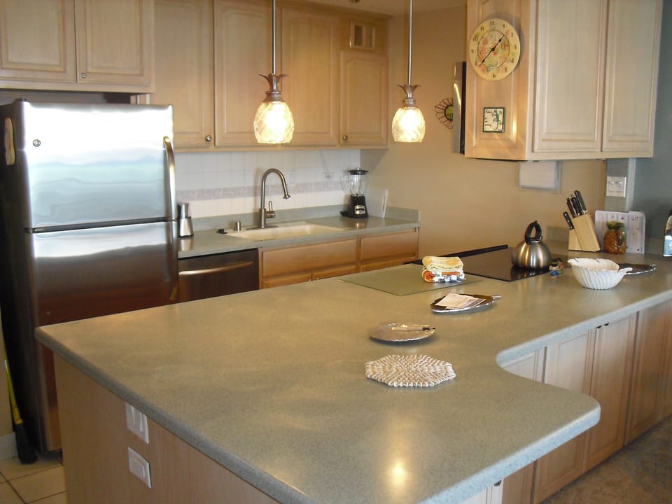 Beautiful kitchen with stainless steel appliances