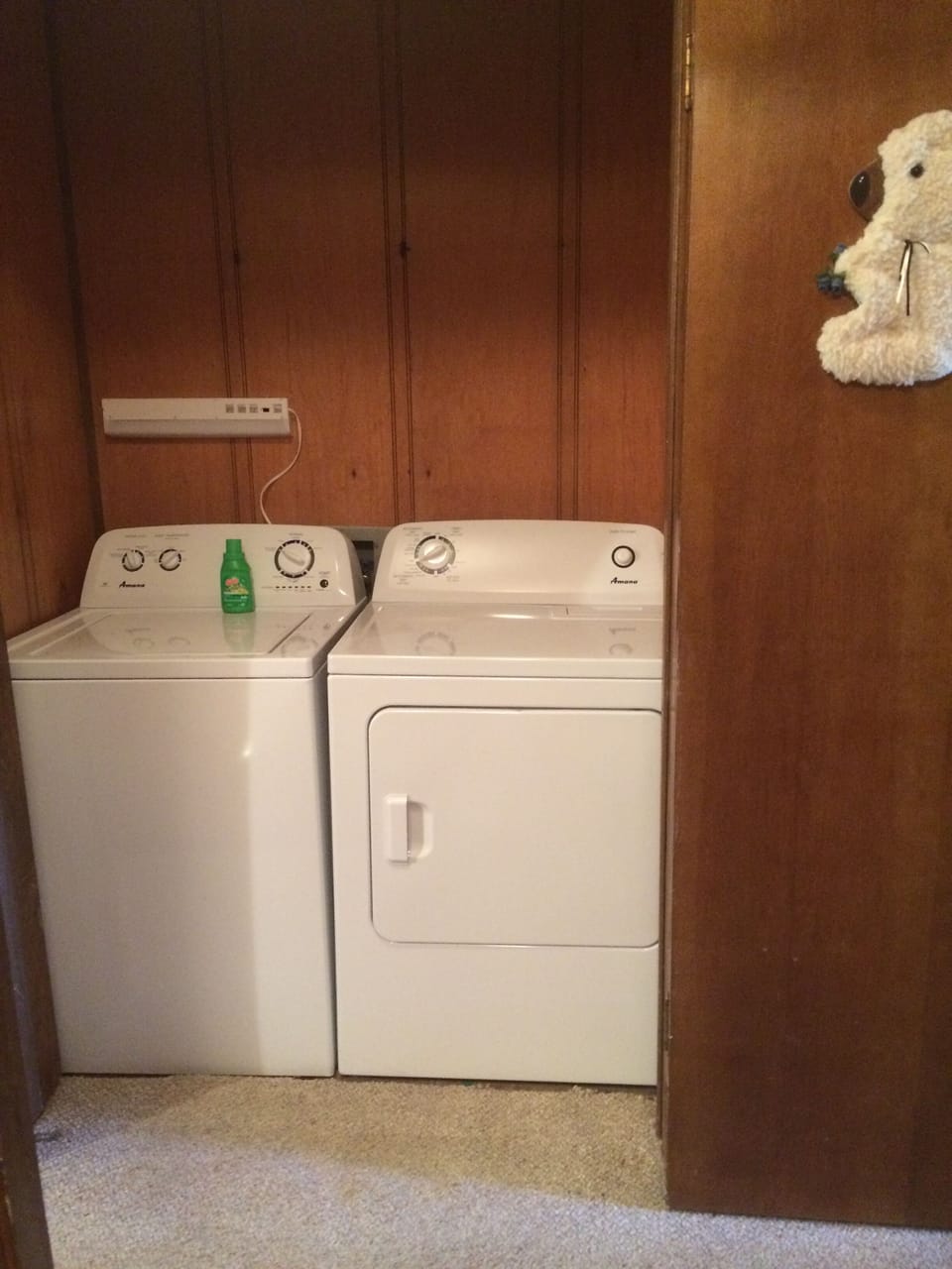 Full size HE washer and dryer in the unit (no quarters necessary!)