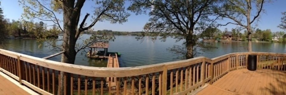 Beautiful view of the lake from the large deck