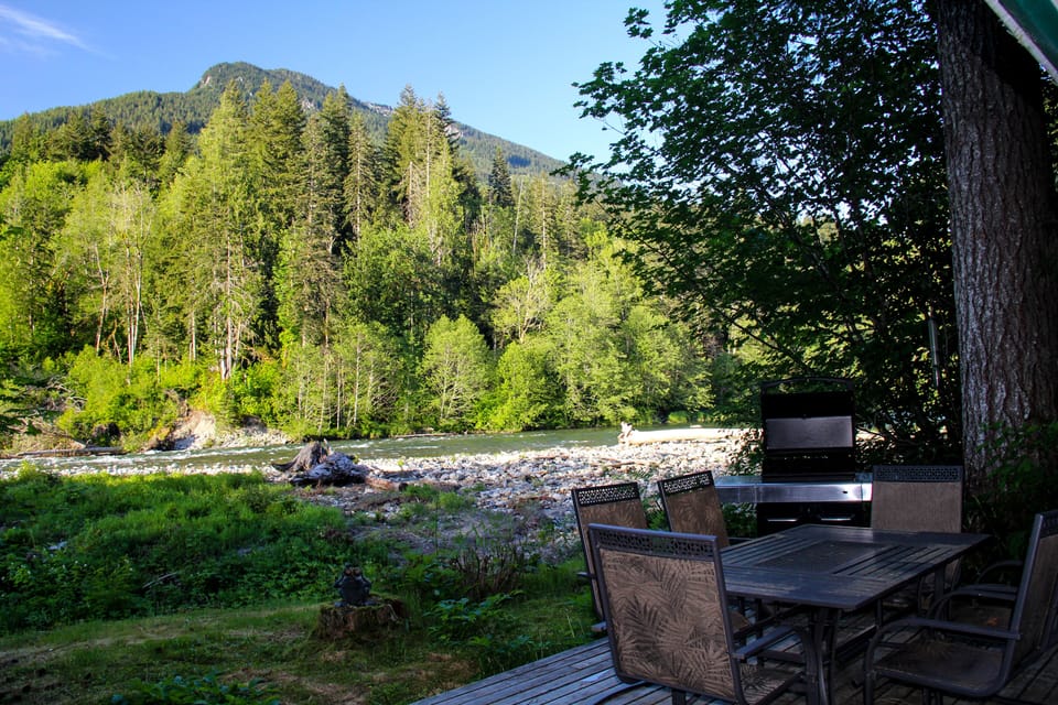 View of the River & Beckler Peak in the Wild Sky Wilderness