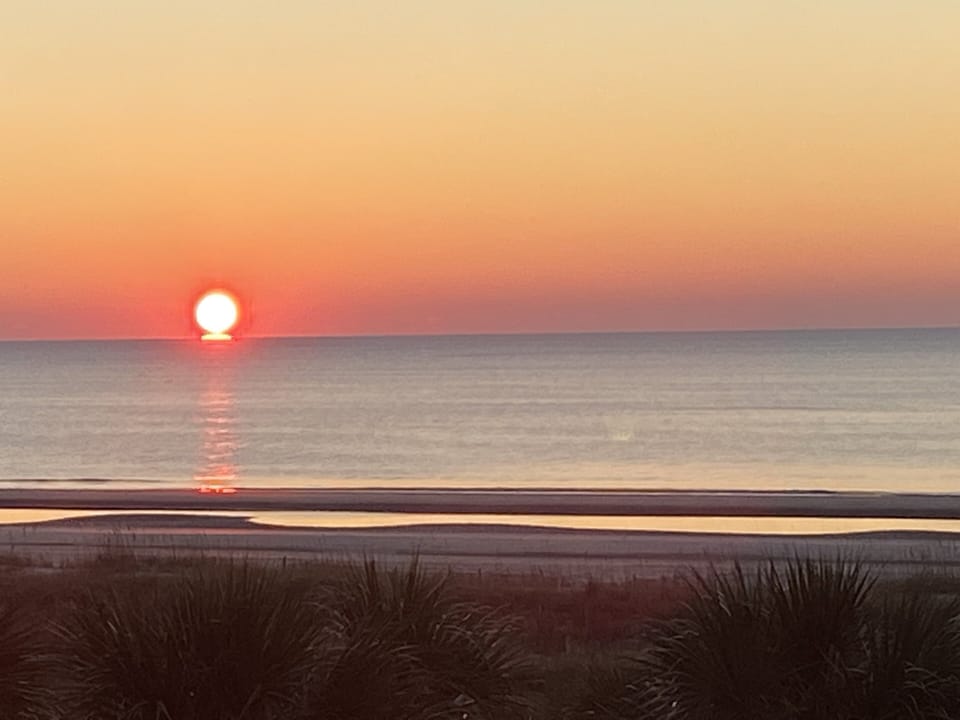 Sunrise from the deck in winter