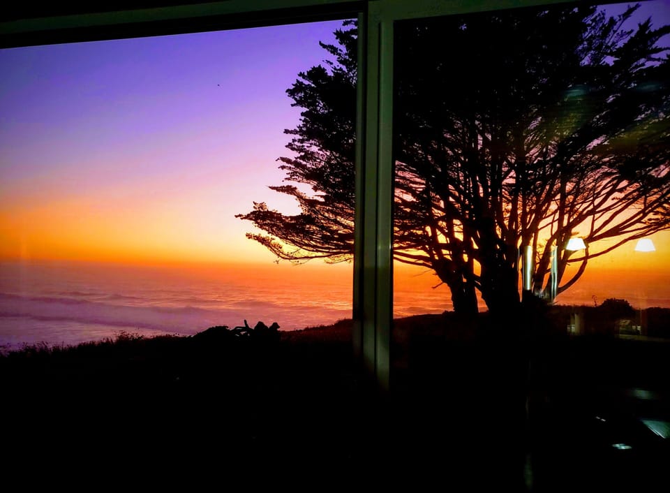 Sunset from the home. This house never misses the sunset as it faces true west. 