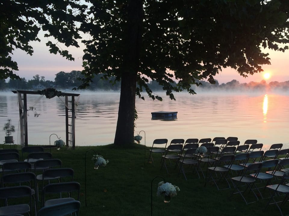 Sunrise Before A Lake Wedding