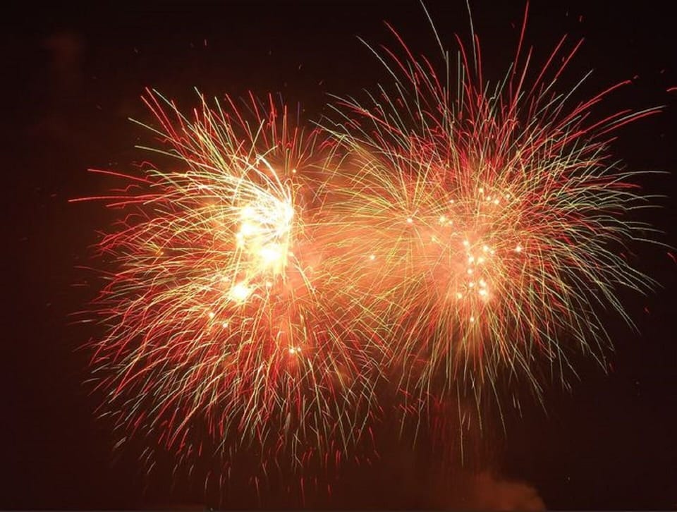 Fire works every Thursday night. From the back yard.  