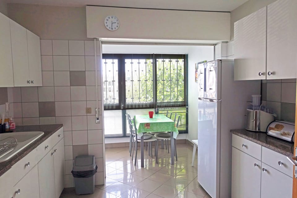 kitchen & closed balcony
gas cooker, electric and microwave stove, fridge