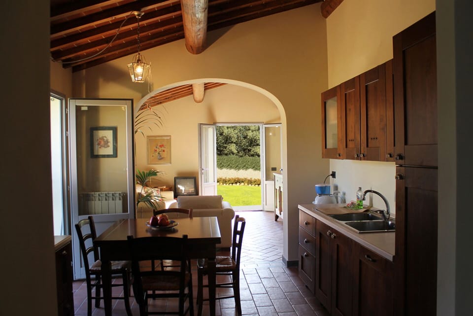 the kitchen