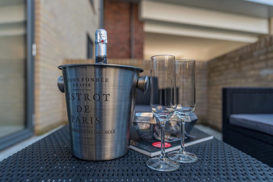 Relax and enjoy some quality time with a glass of something when the sun's out.