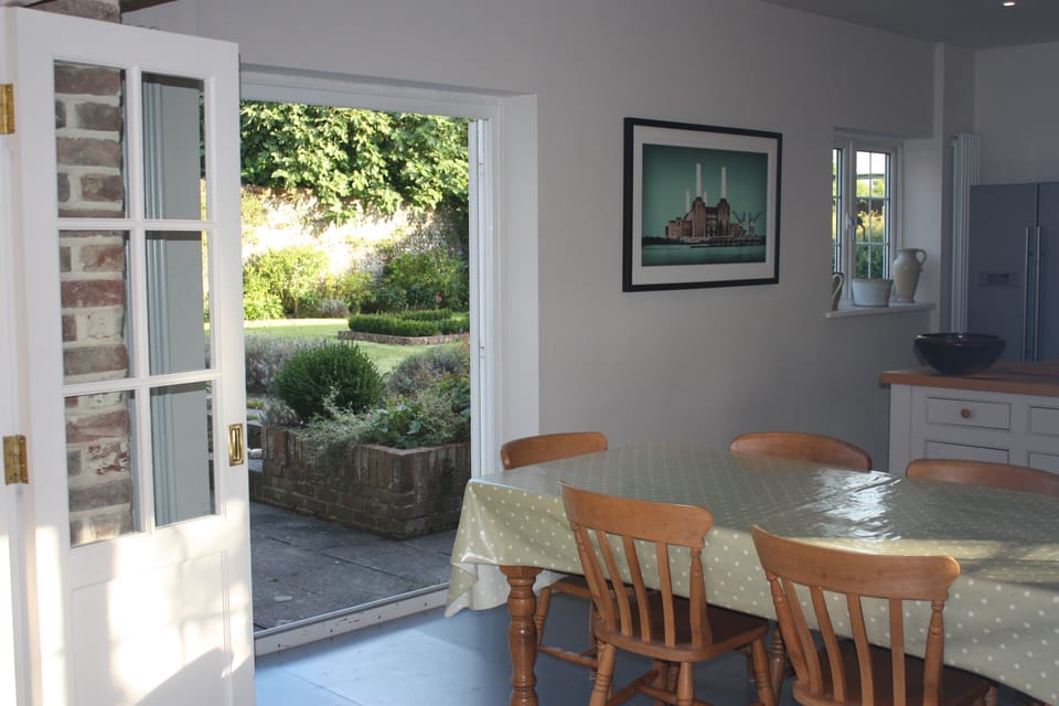 The walled garden from the kitchen