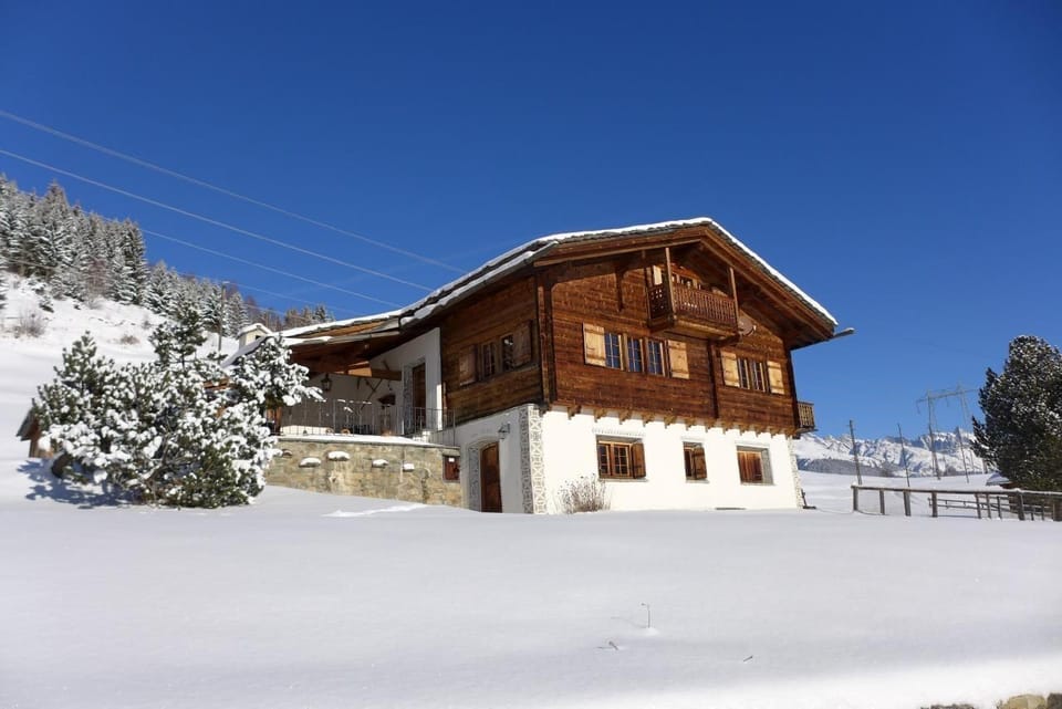 Chalet in wintertime