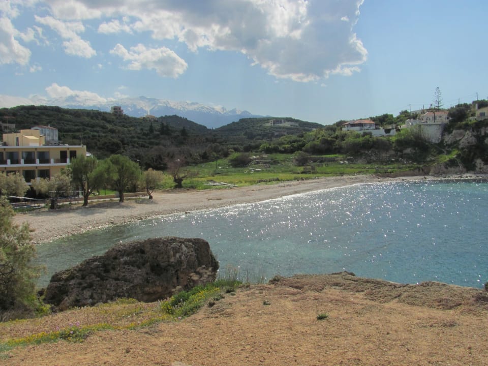 A second beach, stony.
