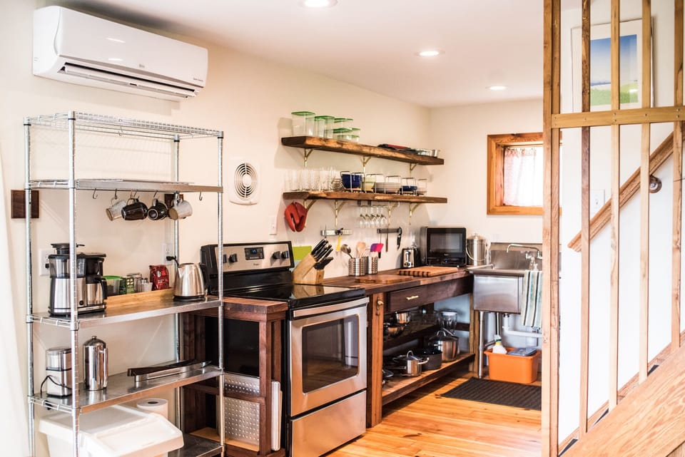 European style kitchen with coffee station