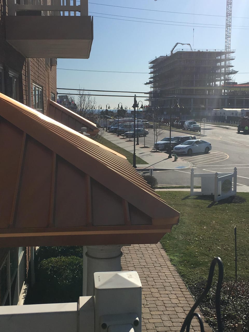 View from the balcony of the ocean beyond the Boardwalk, 2 blocks away!