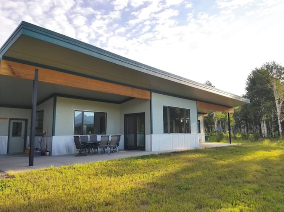 South side of house facing mountains.