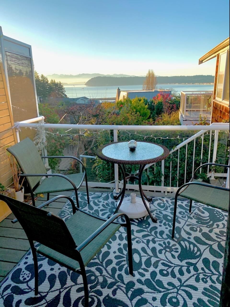 The Library's, private deck and view