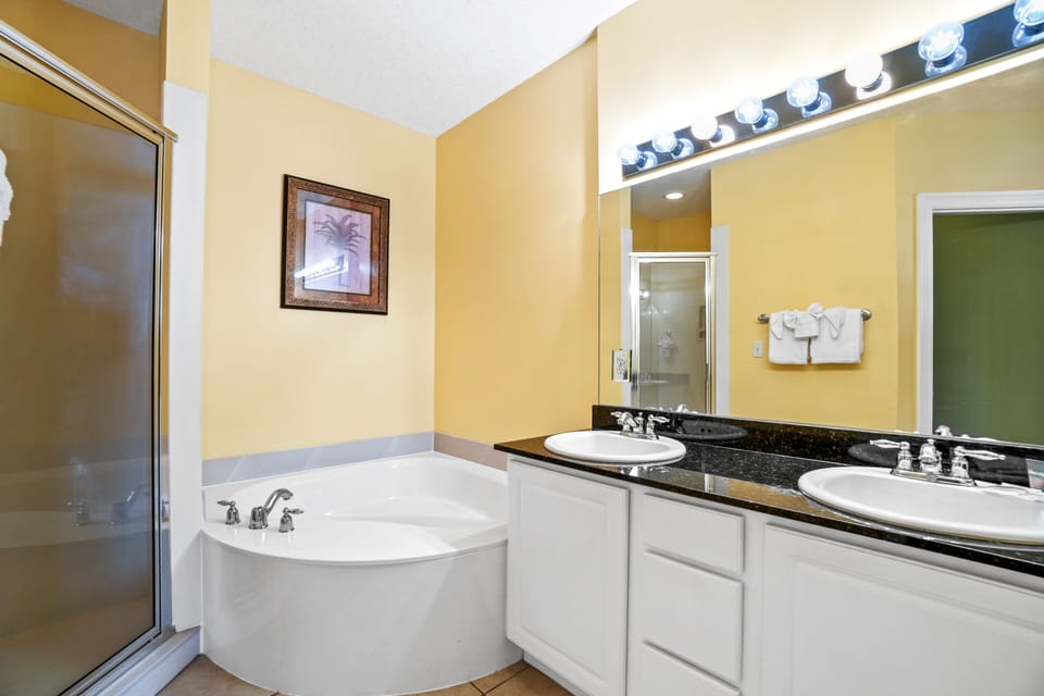 soak in the garden tub, or hop in the shower  after your day at the beach 